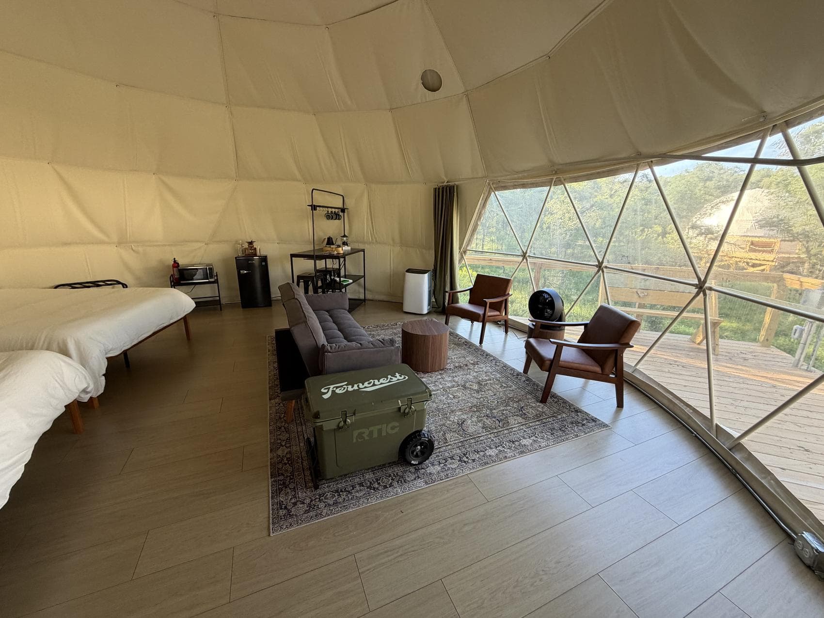 Inside a dome at Ferncrest Elkhorn River