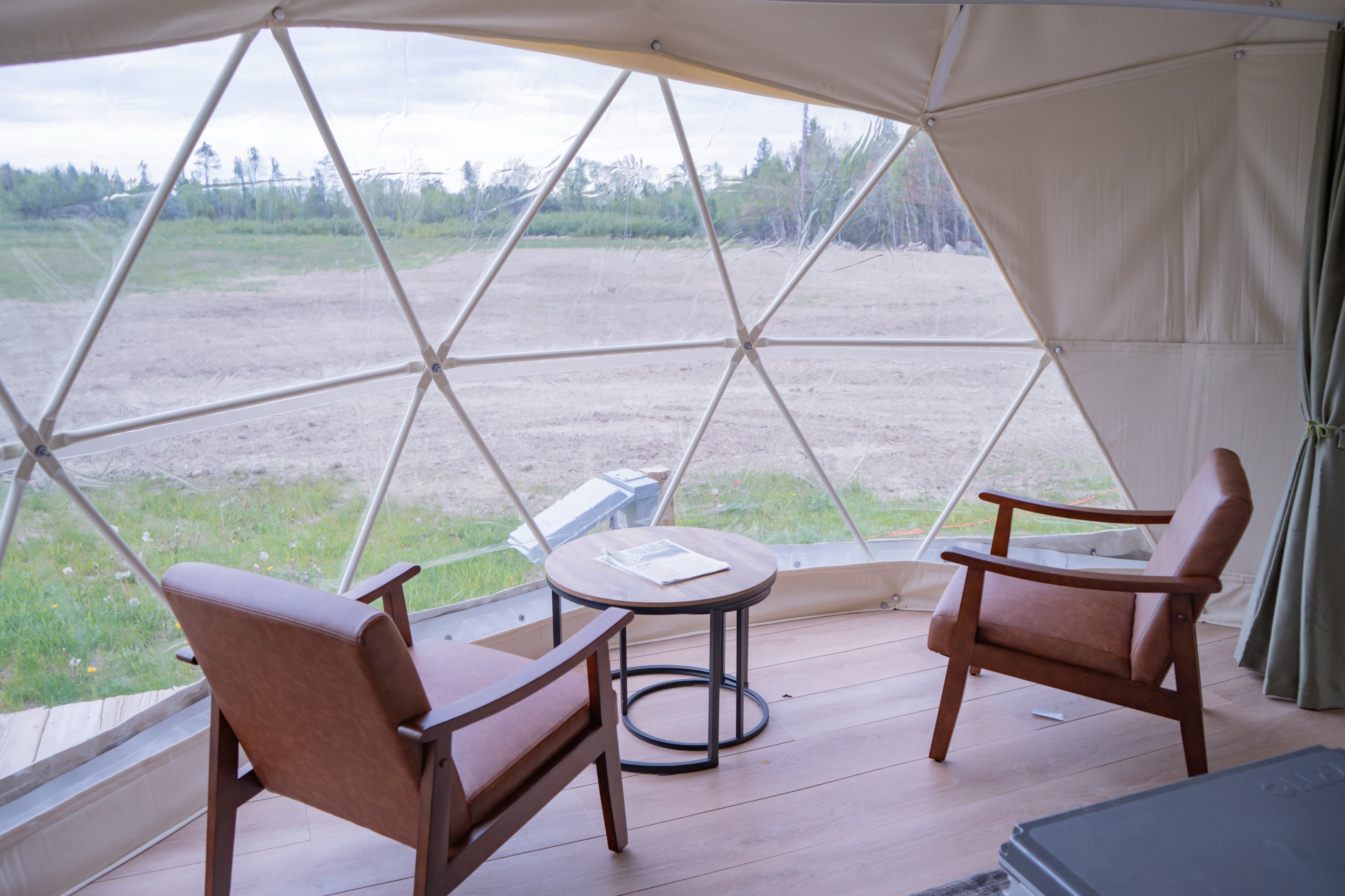 Classic dome king interior at Ferncrest Acadia
