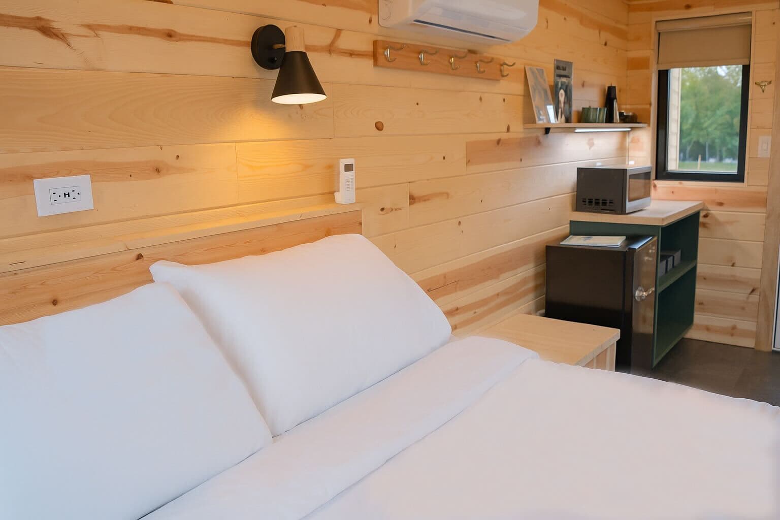 Camp cabin interior at Ferncrest Acadia