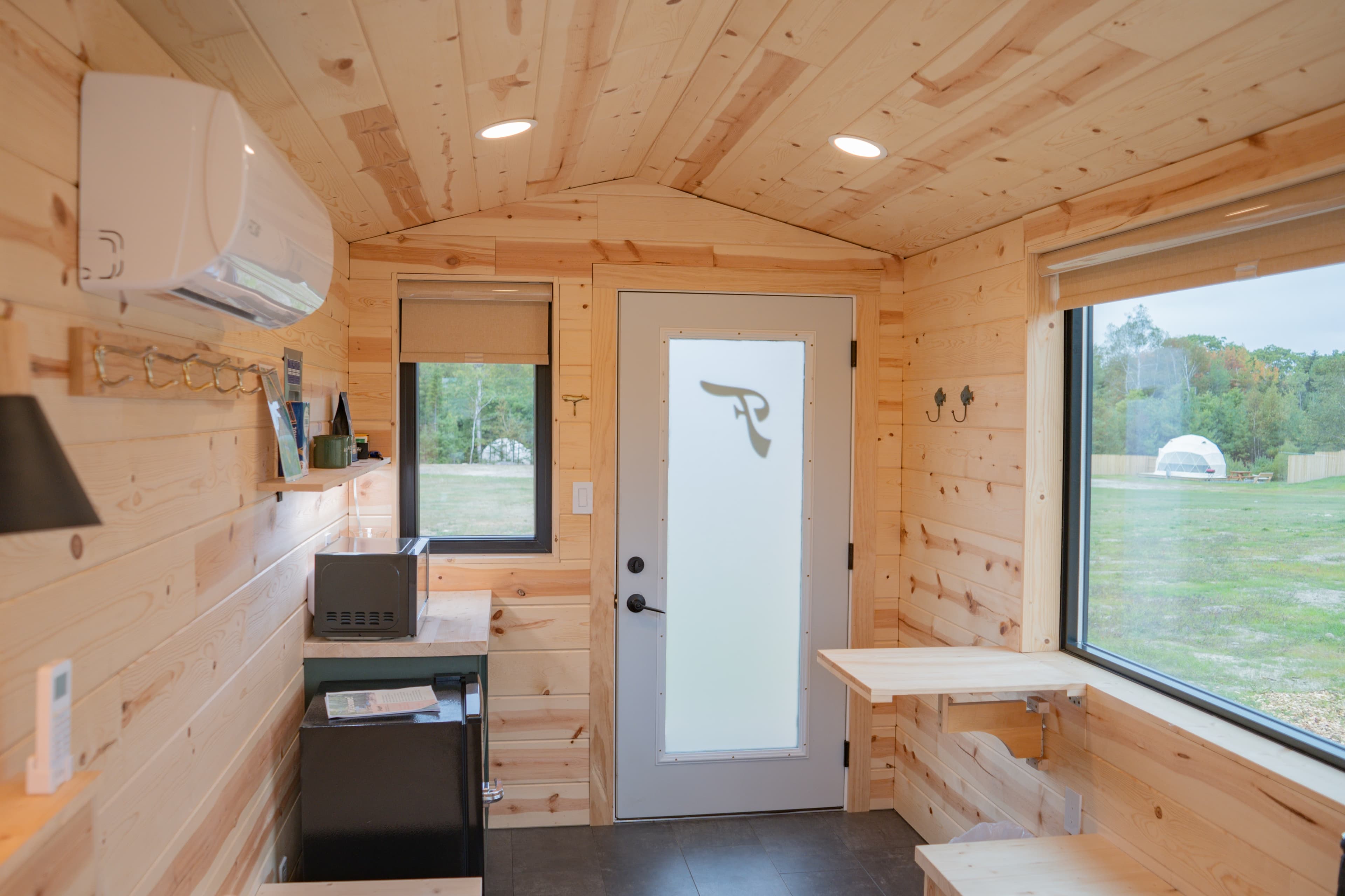 Camp cabin interior at Ferncrest Acadia