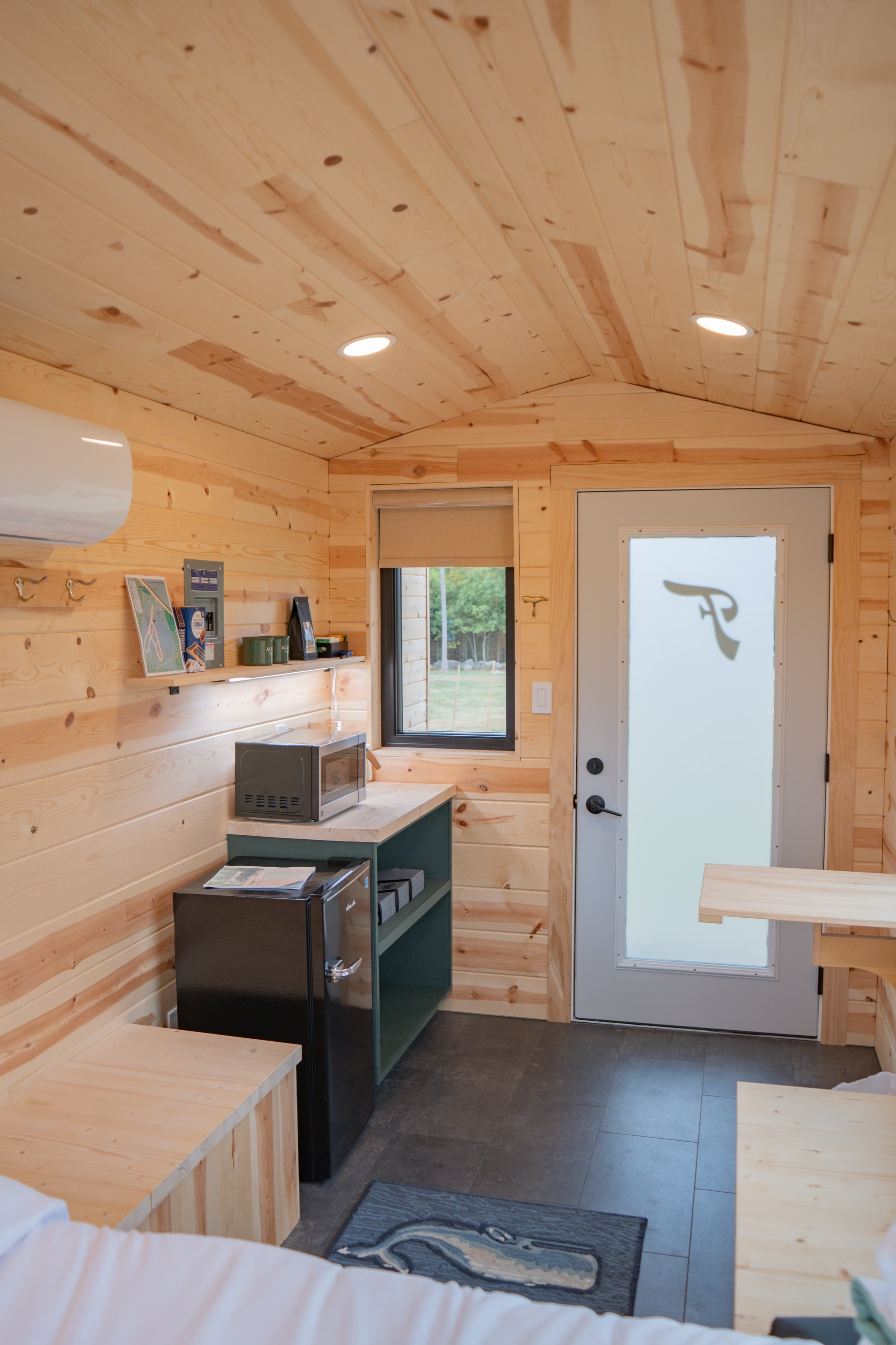 Camp cabin interior at Ferncrest Acadia