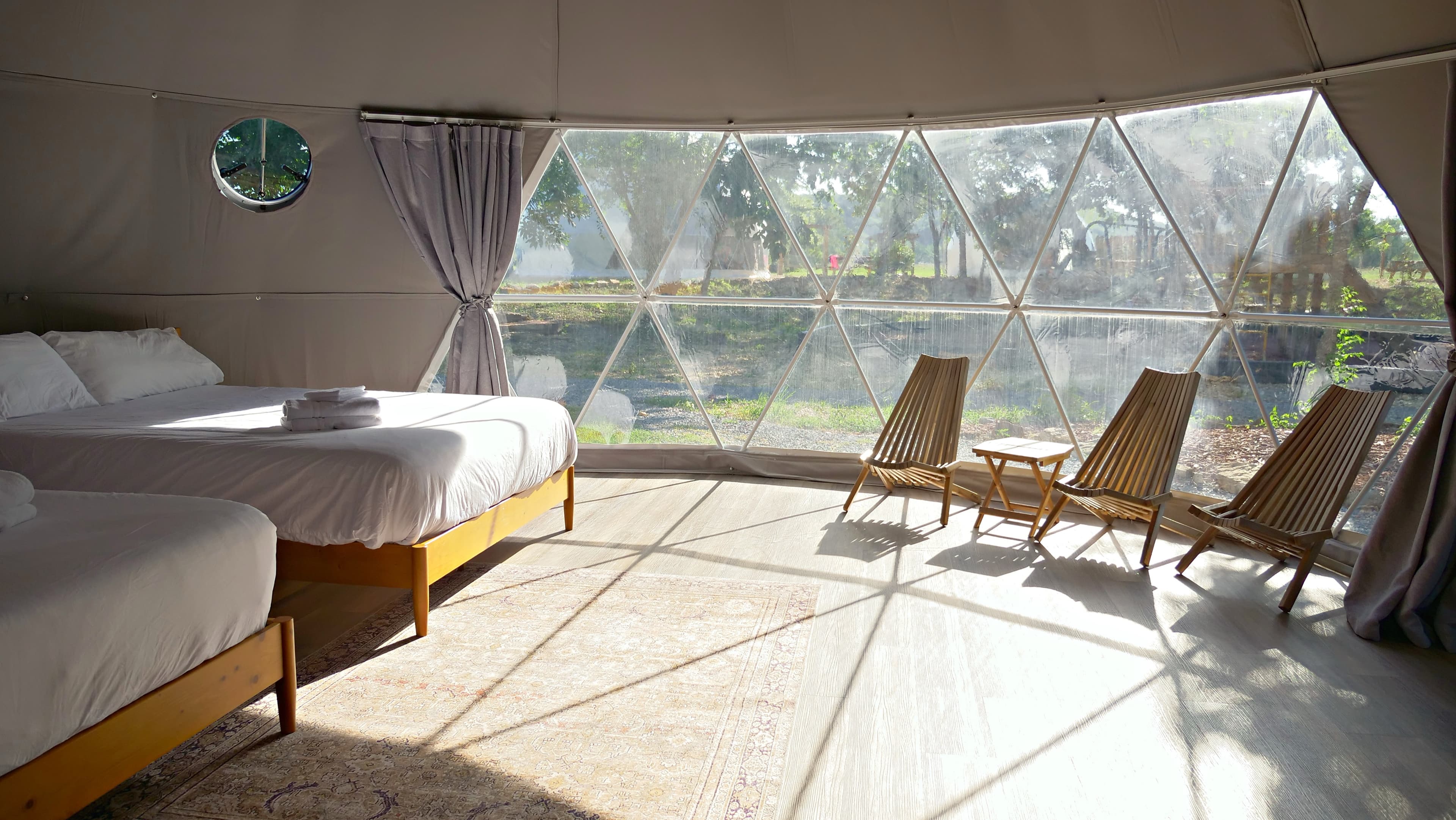 Classic dome double interior at Ferncrest Flint Creek