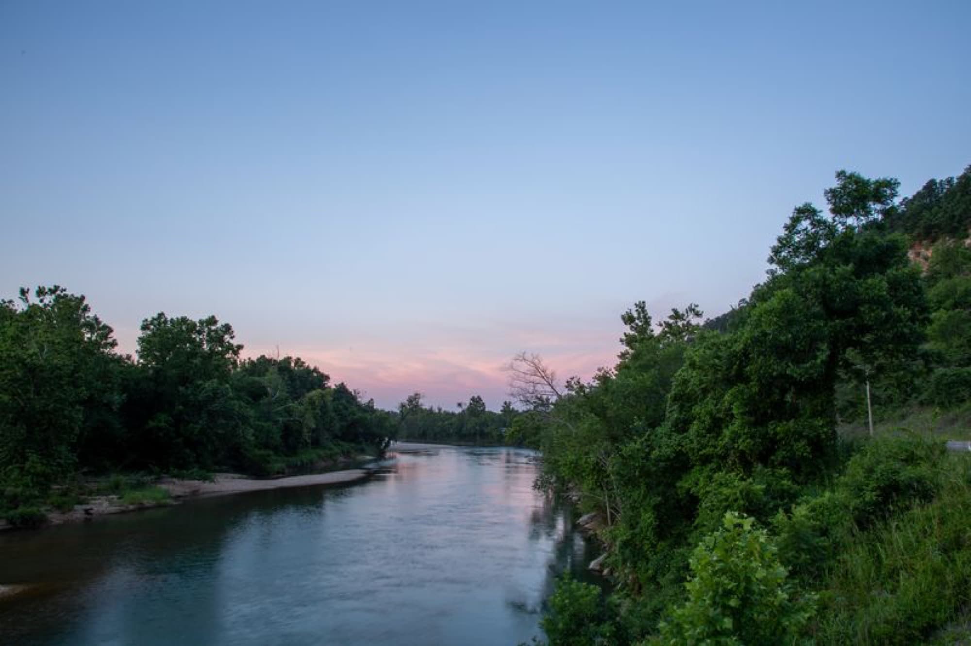 Illinois River in Ozark foothills, Oklahoma