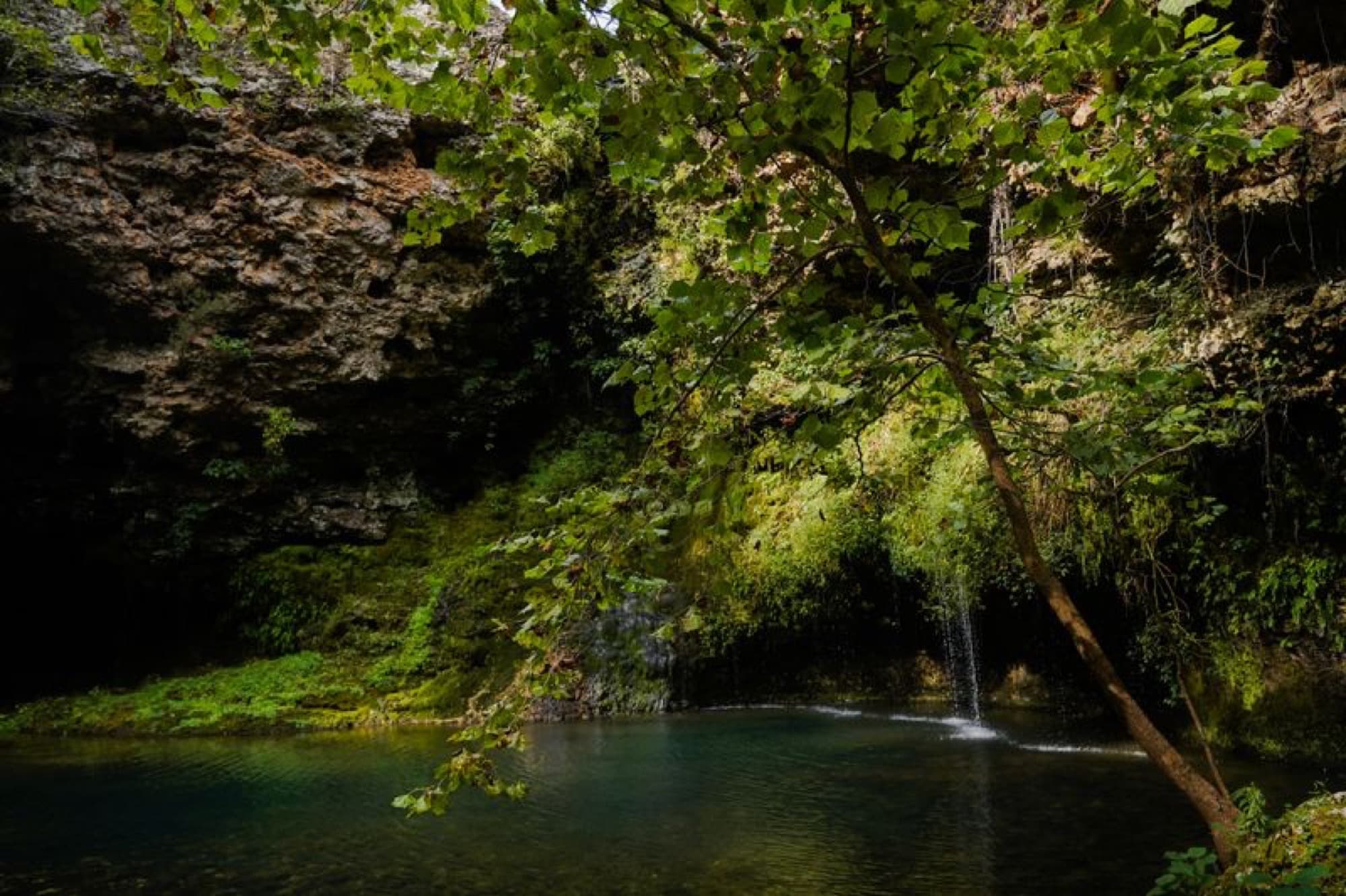Natural Falls State Park in Ozark foothills, Oklahoma