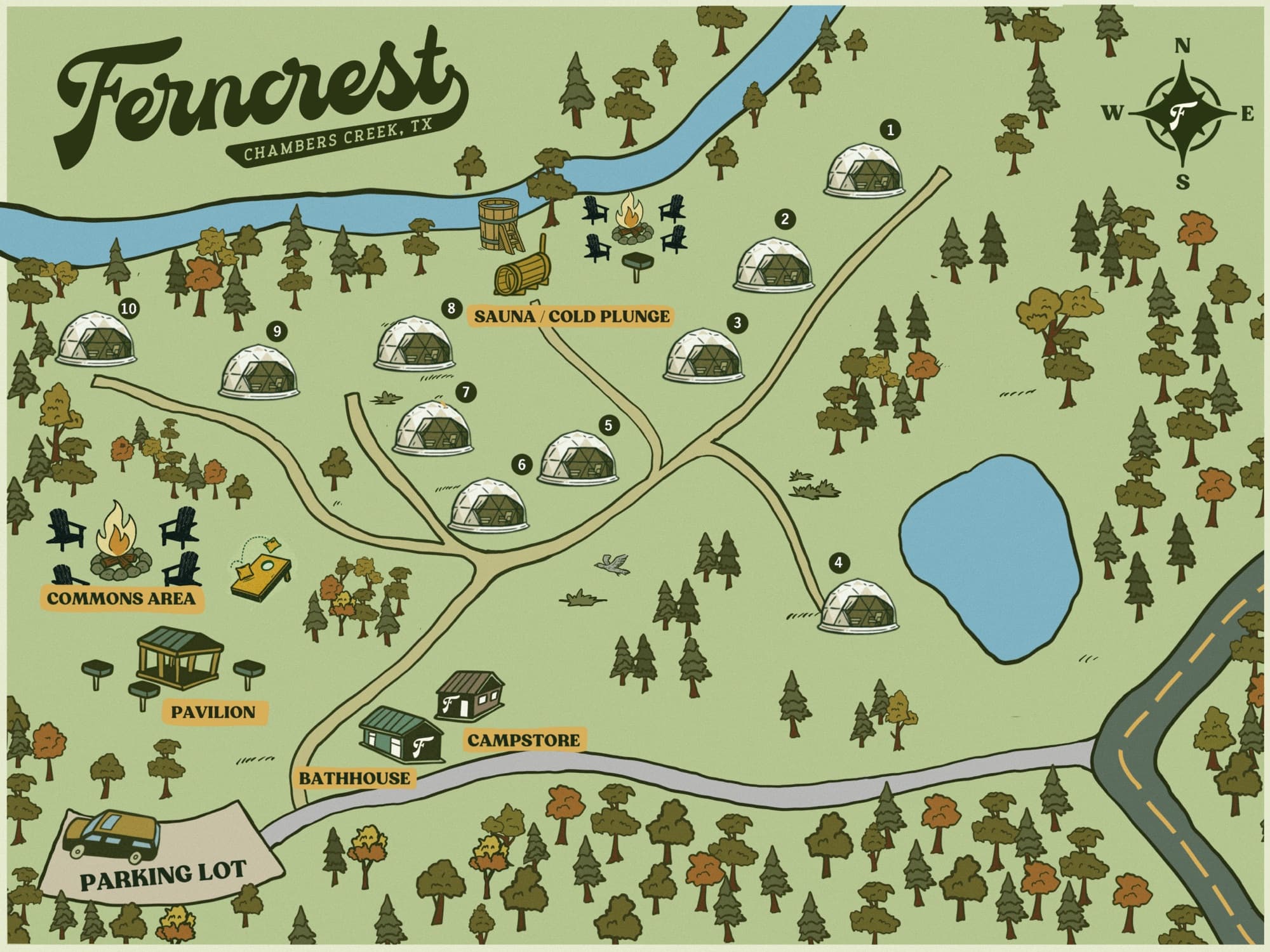 Property map of Ferncrest Chambers Creek