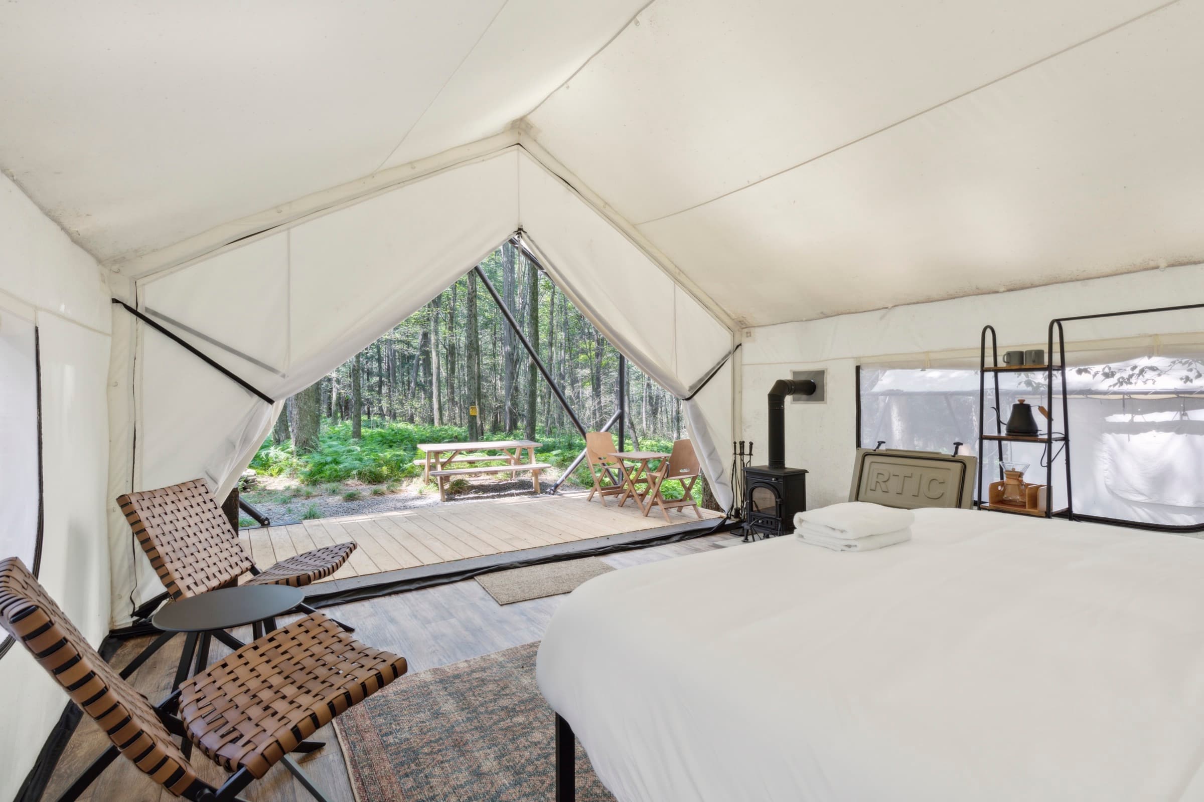 Crest suite tent at Ferncrest Promised Land